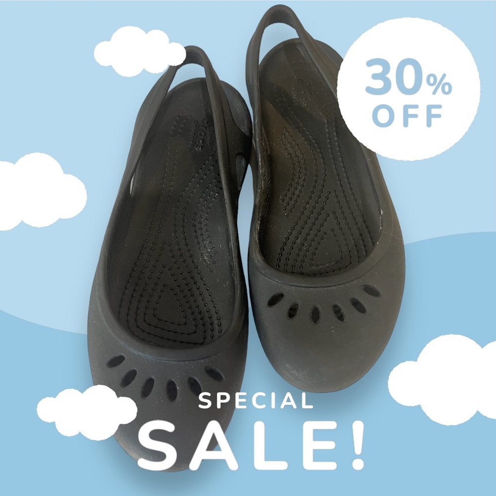 Croc slip on shoes.